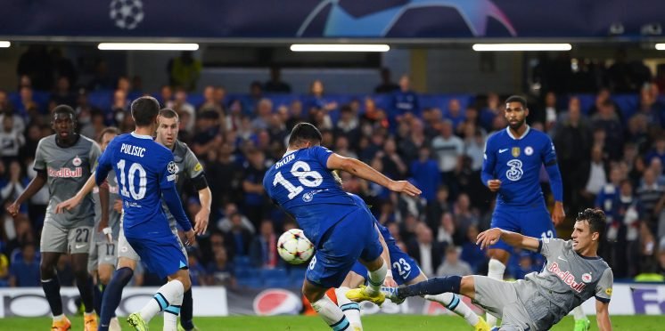 Chelsea's Armando Broja has a shot at goal