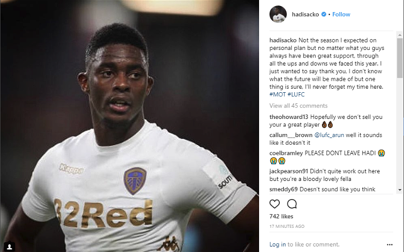Image for Leeds United winger announces his exit