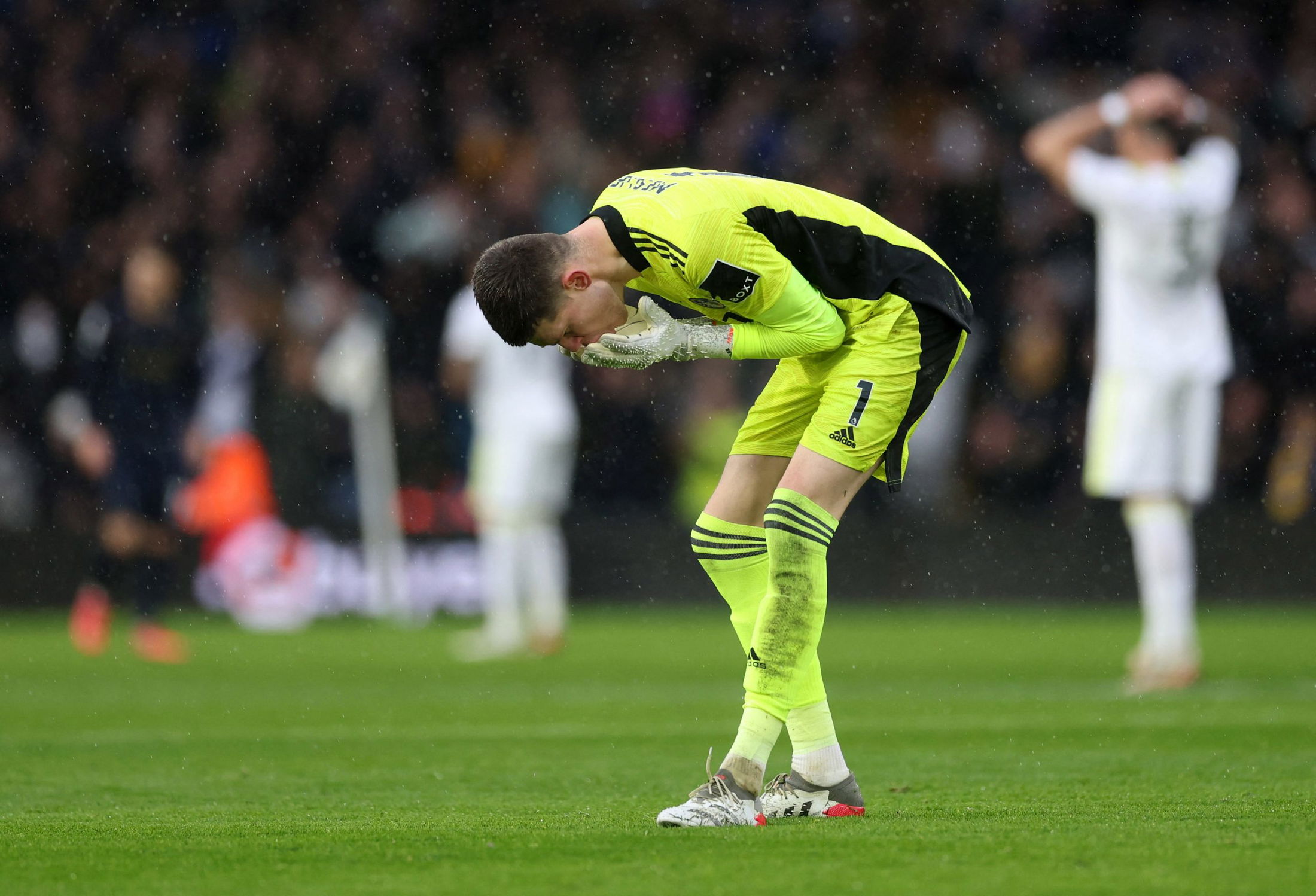  Image: Leeds Illan Meslier shares cheeky reaction to Burnley triumph