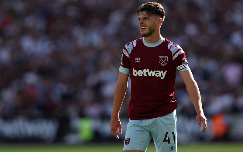 Image for West Ham’s Declan Rice shares humorous comment for Leeds United ace after impressive display
