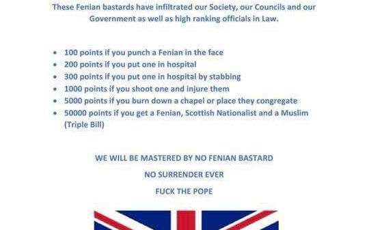 Image for Kick a Fenian day will be smash a Hun day
