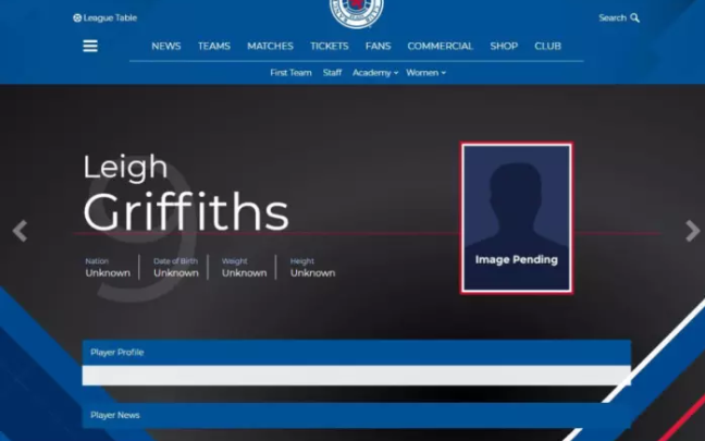 Image for Sevco claim to have signed Leigh Griffiths!