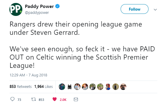 Image for Paddy Power pay out on Celtic to win the Premiership… AGAIN!