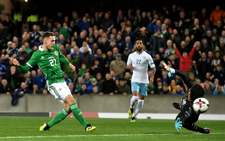Image for Celtic fan Gavin Whyte sinks Israel in Nations League playing for the North of Ireland
