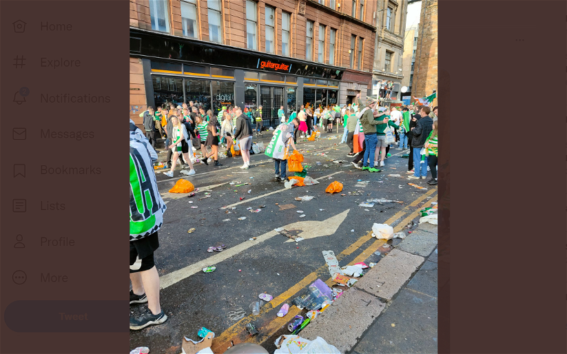 Image for Sevco fans desperate attacks trying to get Celtic charged for party clean up