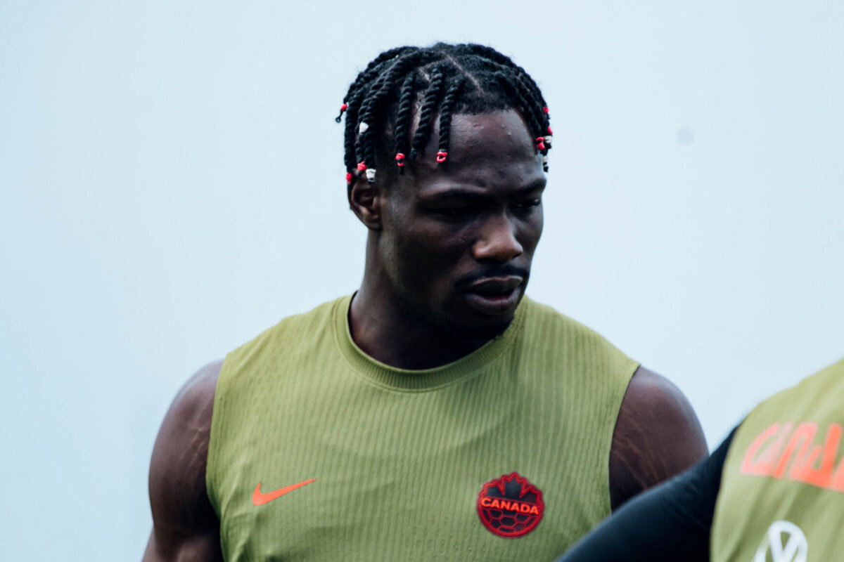WATCH: Canada’s Brighton striker Promise David gets stung by bee in TV interview