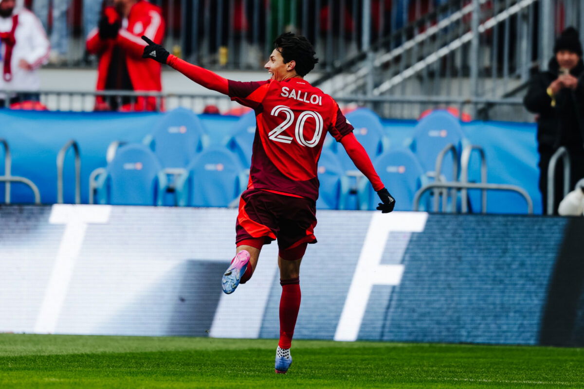 The Toronto FC bench at BMO Field