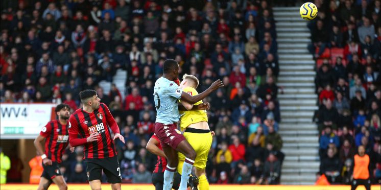 Samatta strike was Villa's first headed goal of the season ...