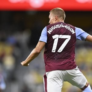 Ludwig Augustinsson in action for Aston Villa