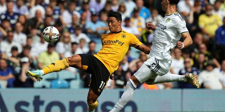 Hwang Hee-chan in action for Wolves