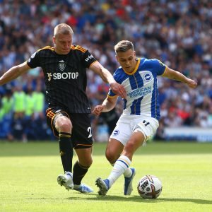 Leandro Trossard in action for Brighton against Leeds United
