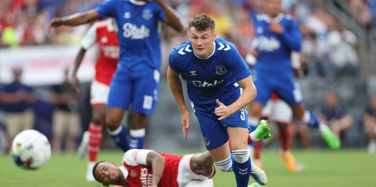 Nathan Patterson in action for Everton