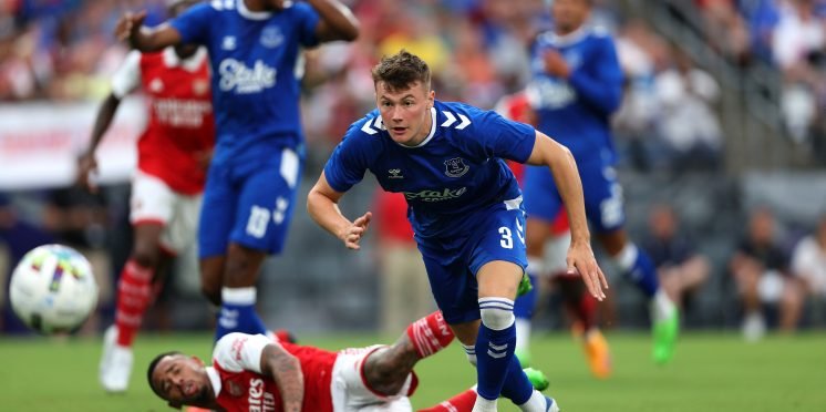 Nathan Patterson in action for Everton