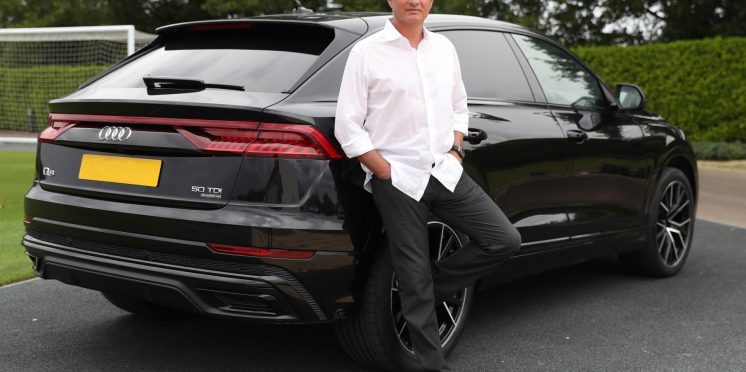 José Mourinho, Head Coach of Tottenham Hotspur Football Club and new Audi Ambassador, with his Audi Q8