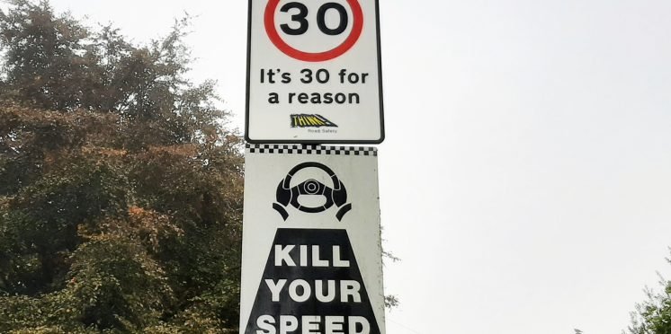 Kill-your-speed-30mph-speed-sign